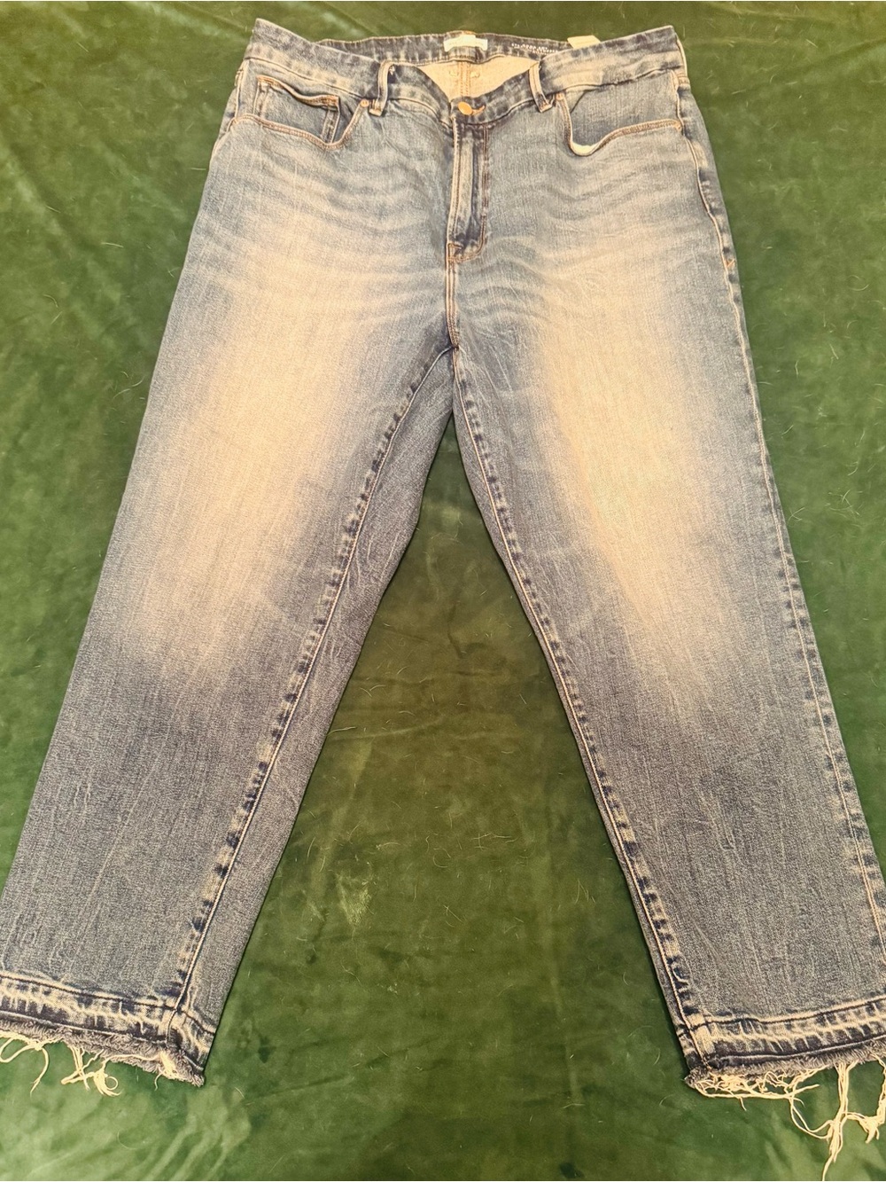 Good American Good Boy Straight Cropped Plus Size Jeans 16